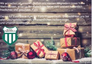 Read more about the article Weihnachts- und Neujahrsgrüße der Vorstandschaft.