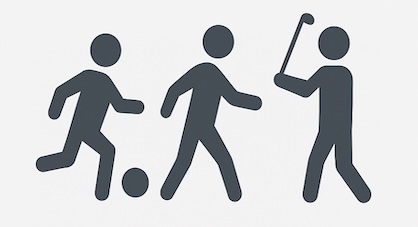 Das Bild zeigt eine graphisch angedeutete Sportgruppe